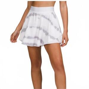 Lululemon Court Rival Perforated HR Skirt *Long Transverse Lilac Multi TVLM Sz 6